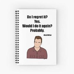 Nick from New Girl quote Spiral Notebook