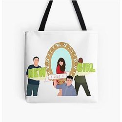 New Girl All Over Print Tote Bag