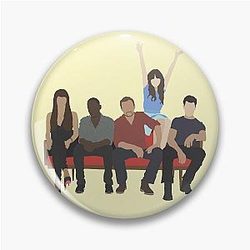 New Girl Cast Sticker Pin