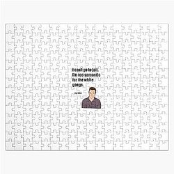 Nick from New Girl quote Can't go to jail Jigsaw Puzzle