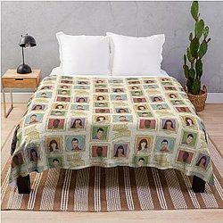 New girl frames throw blanket