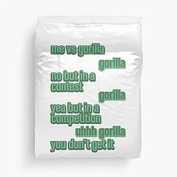 Nick vs Gorilla (New Girl) Duvet Cover
