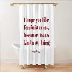 New girl feminist rants shower curtain