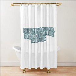 pine shower curtain for the new girl