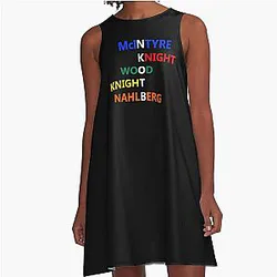 McIntyre Knight Wood Knight Nahlb herd For NKOTB Lover A-Line Dress
