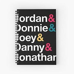 Nkotb Names Spiral Notebook