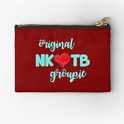 Funny Nkotb Kids New on Blue Zipper Pouch for Music Fans
