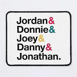 New Kids on the Block Names and Style Mouse Pad