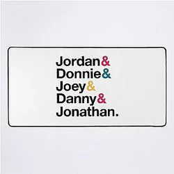 NKOTB Names & Fitted Desk Mat