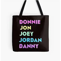 NKOTB Bling Name On Over Print Tote Bag