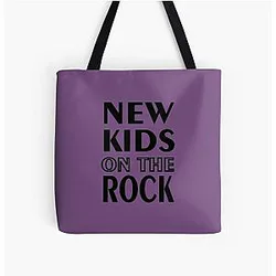 New kids on the rock Black All Over Print Tote Bag
