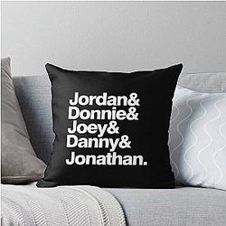 Top New Kids Boy Band Members Throw Pillow