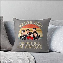Retro NKOTB Girl I'm Not Old I'm Vintage T-Shirt Throw Pillow