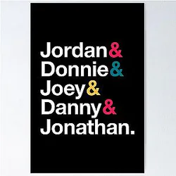 NKOTB Names and Style Poster