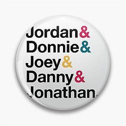New Kids on the Block Names & Style Fitted Pin