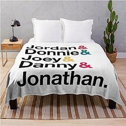 NKOTB Names and Style Throw Blanket