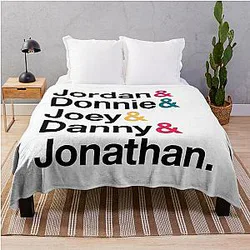 NKOTB Names Style Fitted Throw Blanket