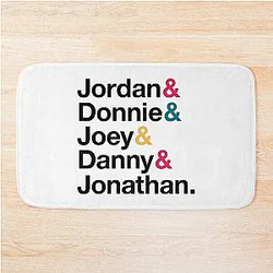 NKOTB Names and Style Bath Mat