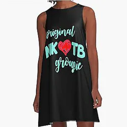 Funny Man Nkotb Kids On Blue Awesome Music Fans A-Line Dress Shirt The Blocks