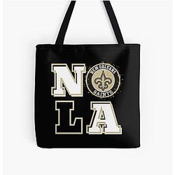 Art New Orleans Saints All Over Tote Bag