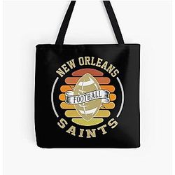 Art New Orleans Saints All Over Print Tote Bag