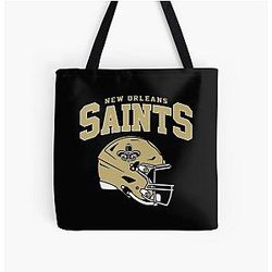 Art New Orleans Saints All Over Print Tote Bag