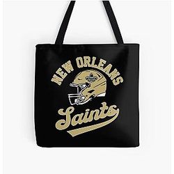 Art New Orleans Saints All Over Print Tote Bag