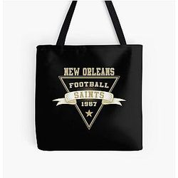 Art New Orleans Saints All Over Print Tote Bag