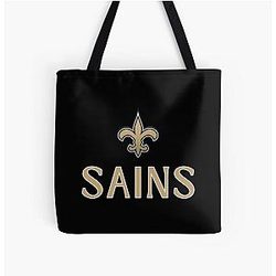 Art New Orleans Saints All Over Print Tote Bag