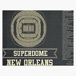 New Orleans Saints Superdome Seating Chart Vintage Jigsaw Puzzle