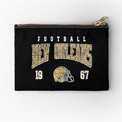 Art for New Orleans Saints Zipper Pouch