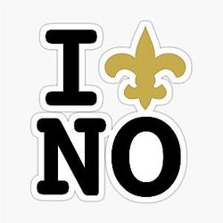 I Love New Orleans Saints T Shirt Sticker