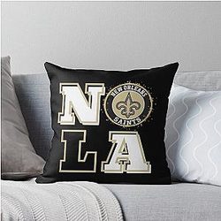 Art for New Orleans Saints Throw Pillow