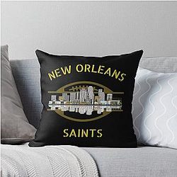 Art New Orleans Saints Throw Pillow