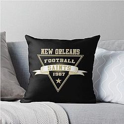 Art in New Orleans Saints Throw Pillow