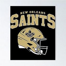 Art & New Orleans Saints Poster
