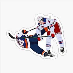 New York Rangers Jacob Trouba hit on Islanders Sticker is removed and  become New York Rangers Jacob Trouba Hit on Islanders