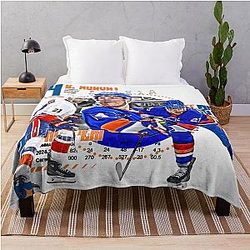 New York Hockey Squad Design Throw Blanket