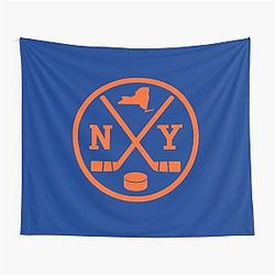 Retro New York Hockey Emblem NY Tapestry