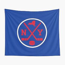 Retro NYC Hockey Emblem Vintage New York Tapestry