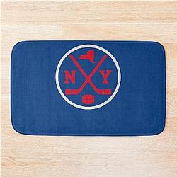 Retro NY Hockey Vintage New York Bath Mat