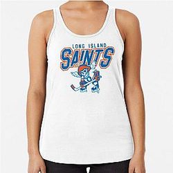 New York Saints Skeleton Racerback Tank Top