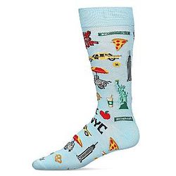 Men's New York Rayan Blend Novelty Crew Sock