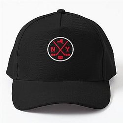 Retro NY Hockey Emblem Vintage New York Baseball Cap becomes: 
Retro NY Hockey Emblem Baseball Cap.