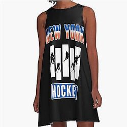 Art New York Islanders A Line Dress