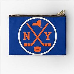 Retro New York Hockey Emblem Vintage NY Zipper Pouch
