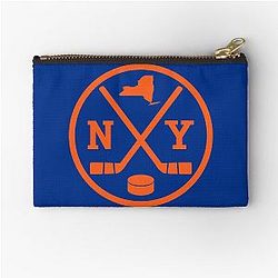 Retro New York Hockey Emblem Vintage NY Zipper Pouch