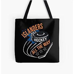 Art New York Islanders All Over Tote Bag