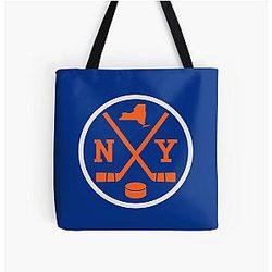 Retro New York Hockey Emblem Vintage NY Tote Bag