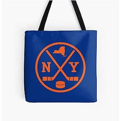 Retro New York Hockey Emblem Vintage NY Tote Bag